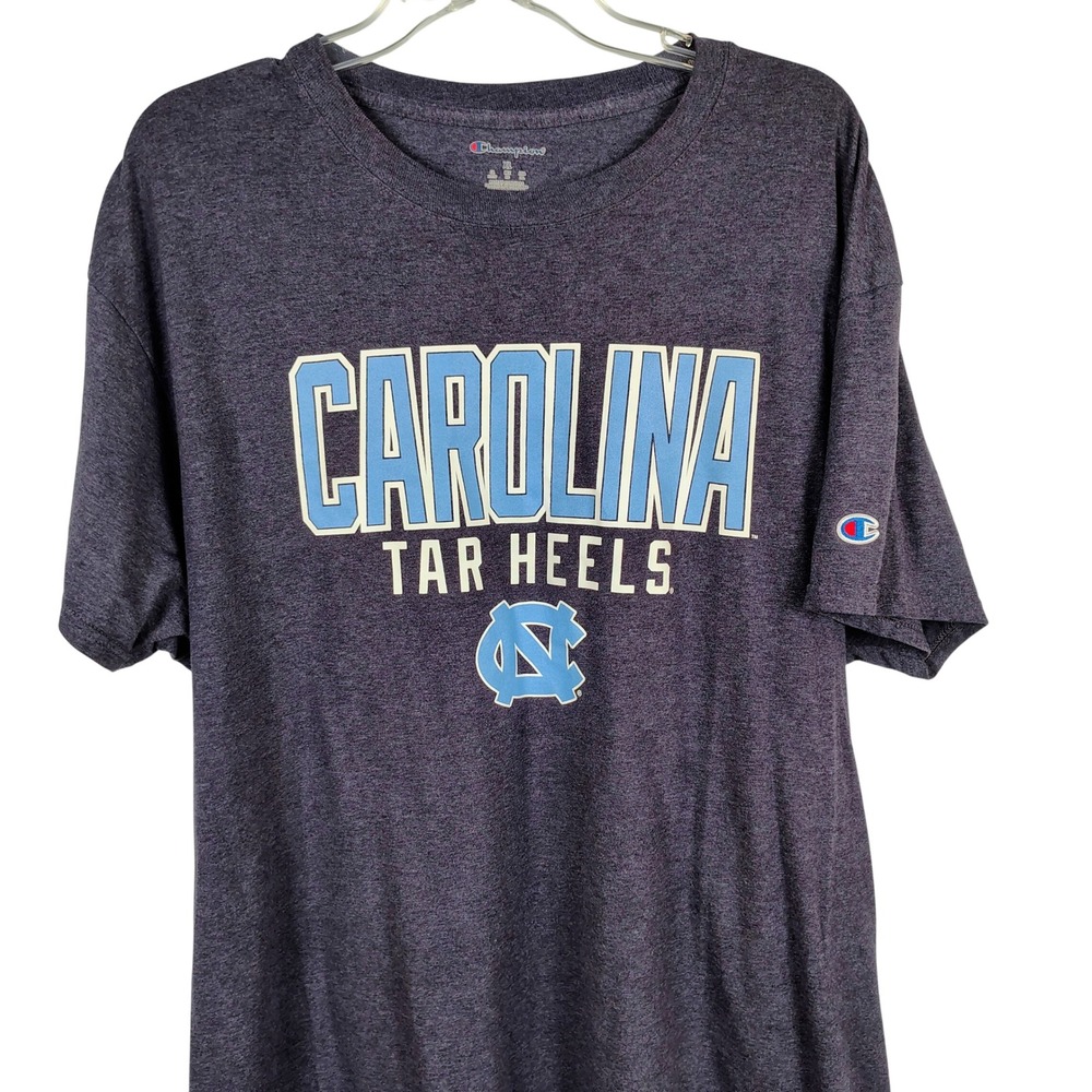 Champion Mens XL Carolina Tar Heels T Shirt Navy Blue Heathered Collegiate SZ XL
